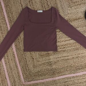 Altered state extra small/small square neck, long sleeve top